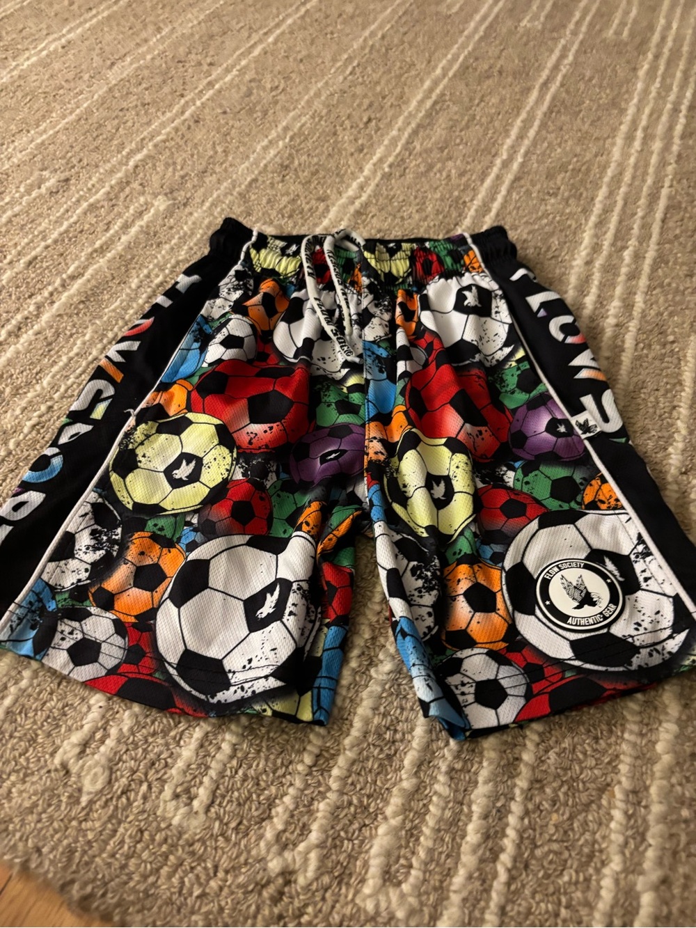 Flow Society kids Soccer theme shorts